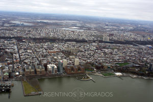 Vista aérea de la zona de Hoboken, New Jersey