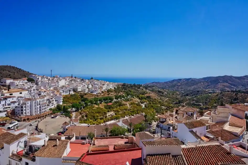A view of a city from a high point of view